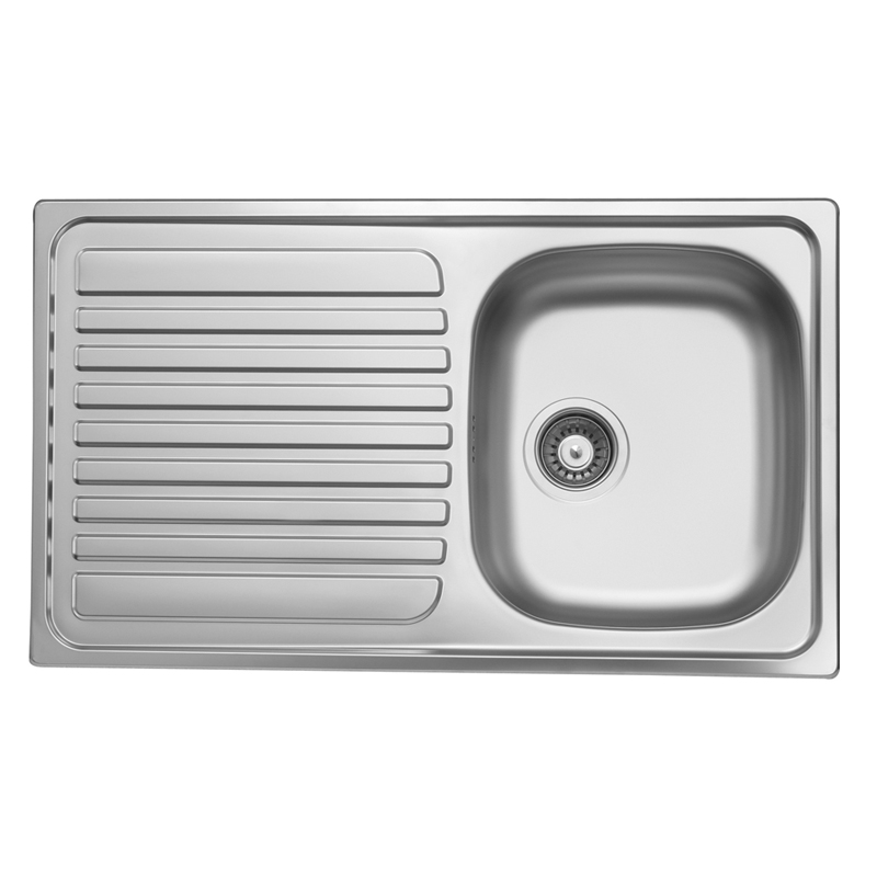 Lavandino Da Incasso Cucina.Lavello Cucina Vasca Acciaio Inox Da Incasso Gocciolatoio Sx 50x86 Cm A10798 Ebay